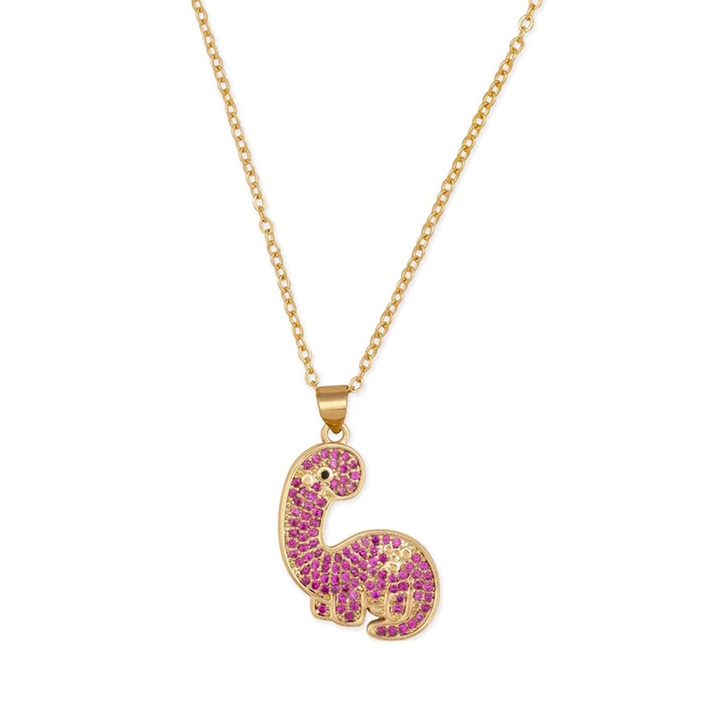 MNSH Dinosaur Necklace-Pink