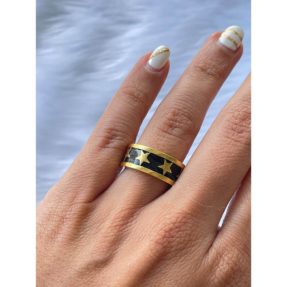 MNSH Black Candy Star Ring