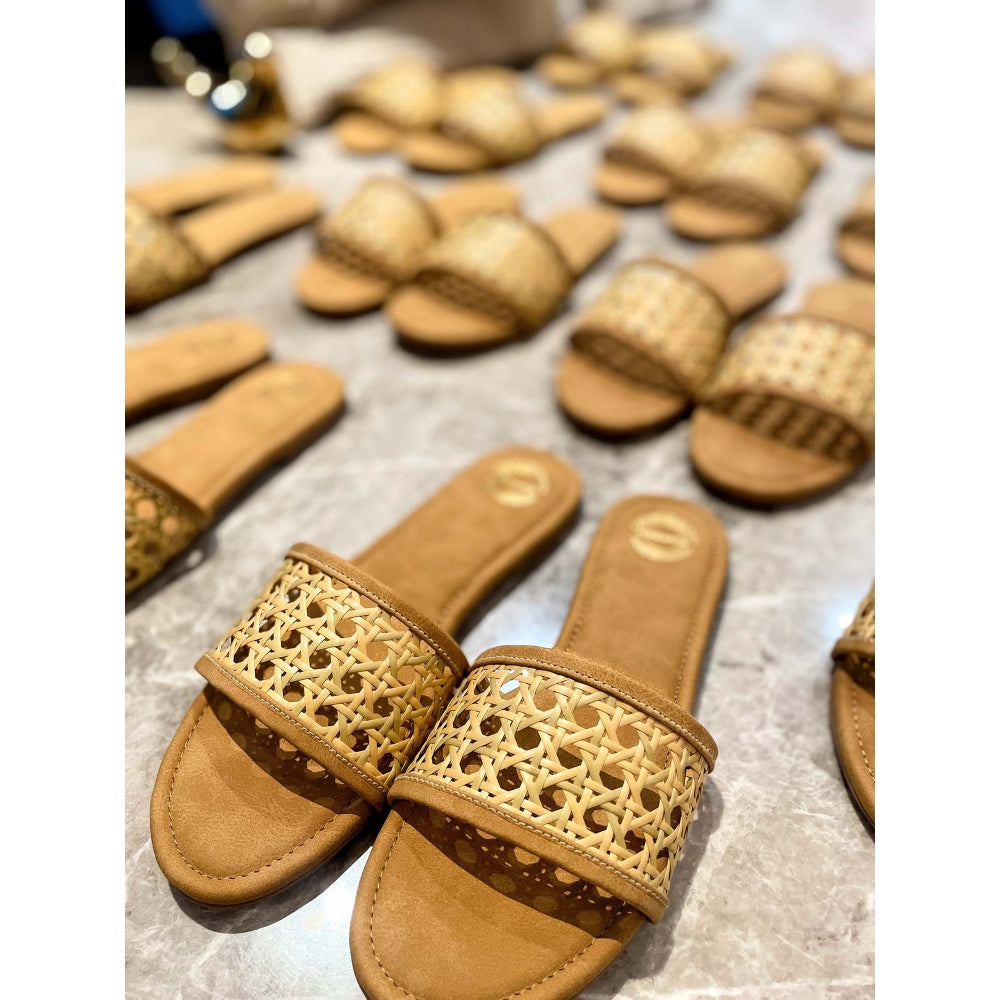 Modanta Beige Cane Sliders