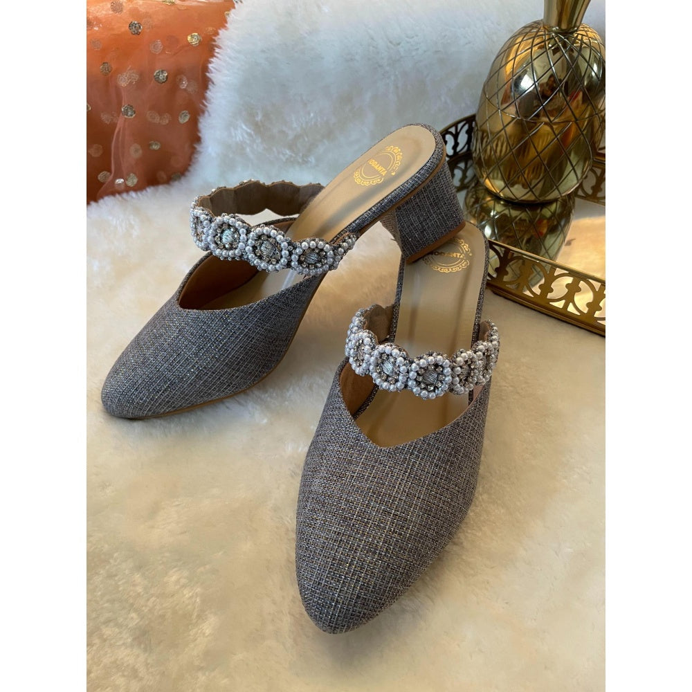 Modanta Grey Diamond Mules