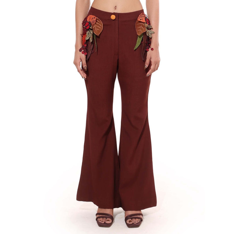 MODO CALDO Brown Woodland Solid Top and Pant