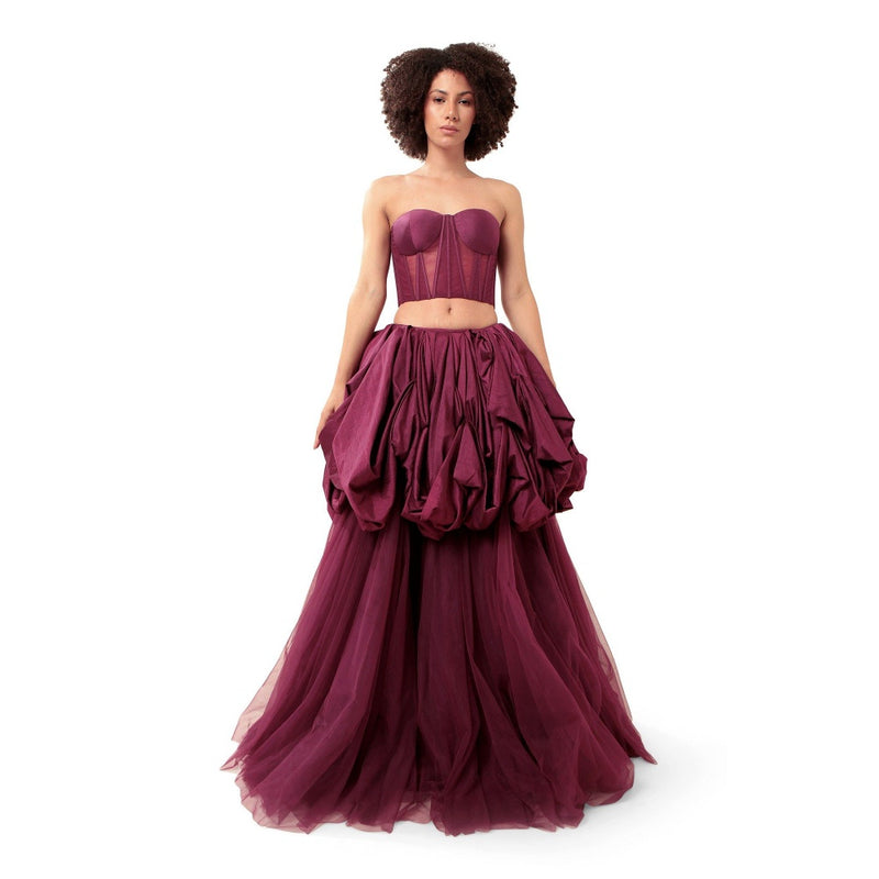 MODO CALDO Purple Understanding Corset Top