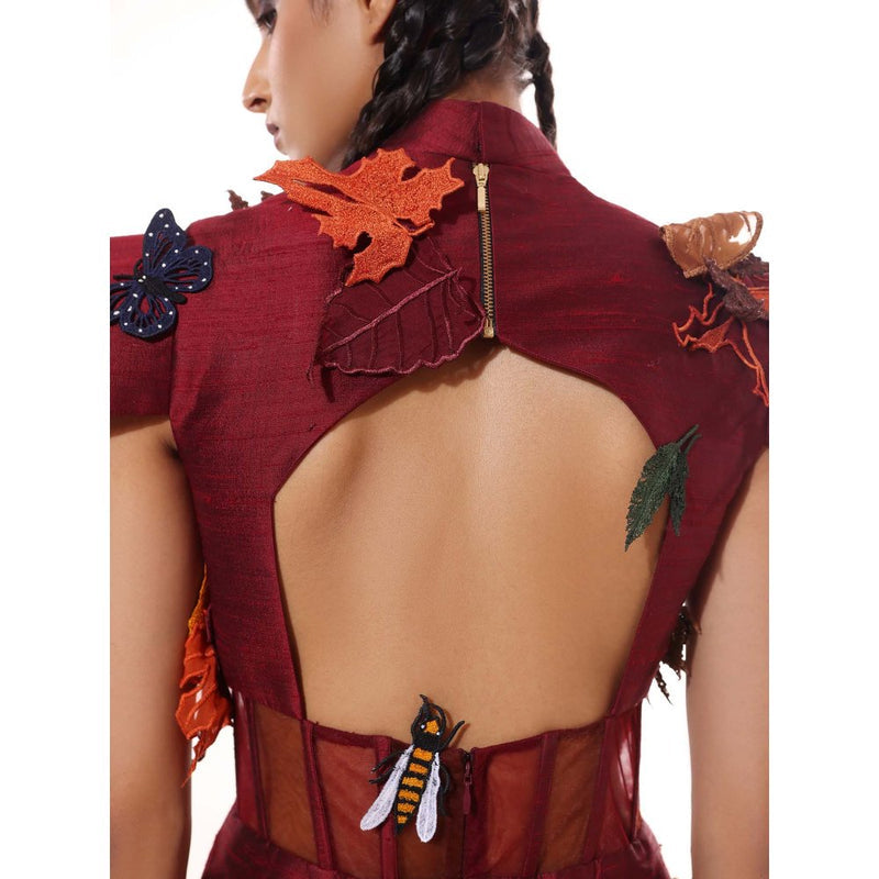 MODO CALDO Red Crimson Dusk Dress