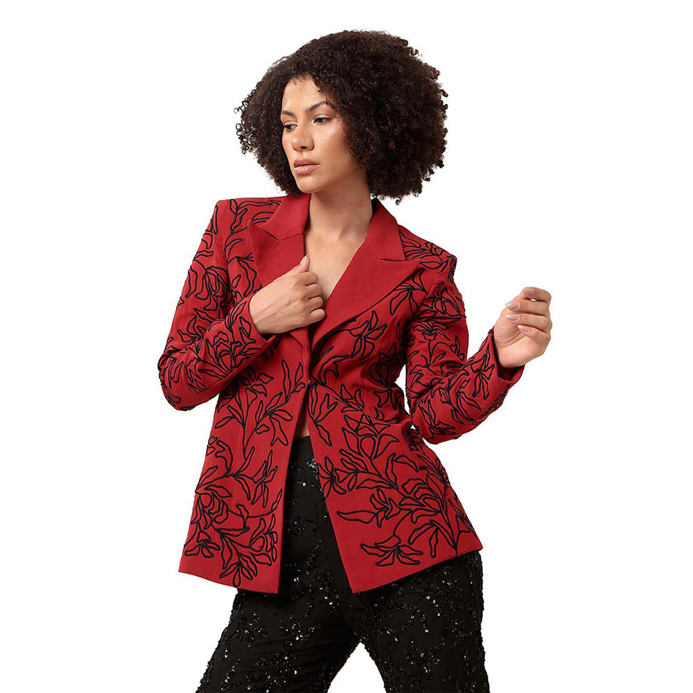 MODO CALDO Womens Embroidered Multi-Color Co-Ord Set