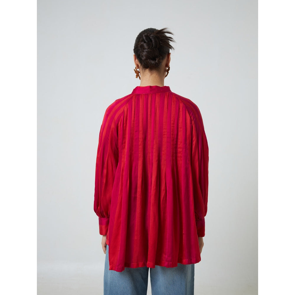 Moment Bombay Red Stripes Top