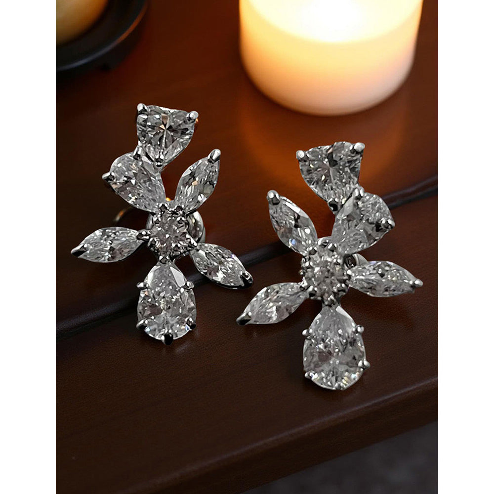 Mon Tresor Assorted Solitaire Stud Earrings - White