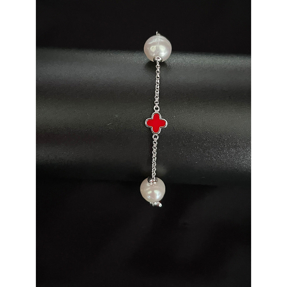 Mon Tresor Pearl And Clover Bracelet - Multi-Color