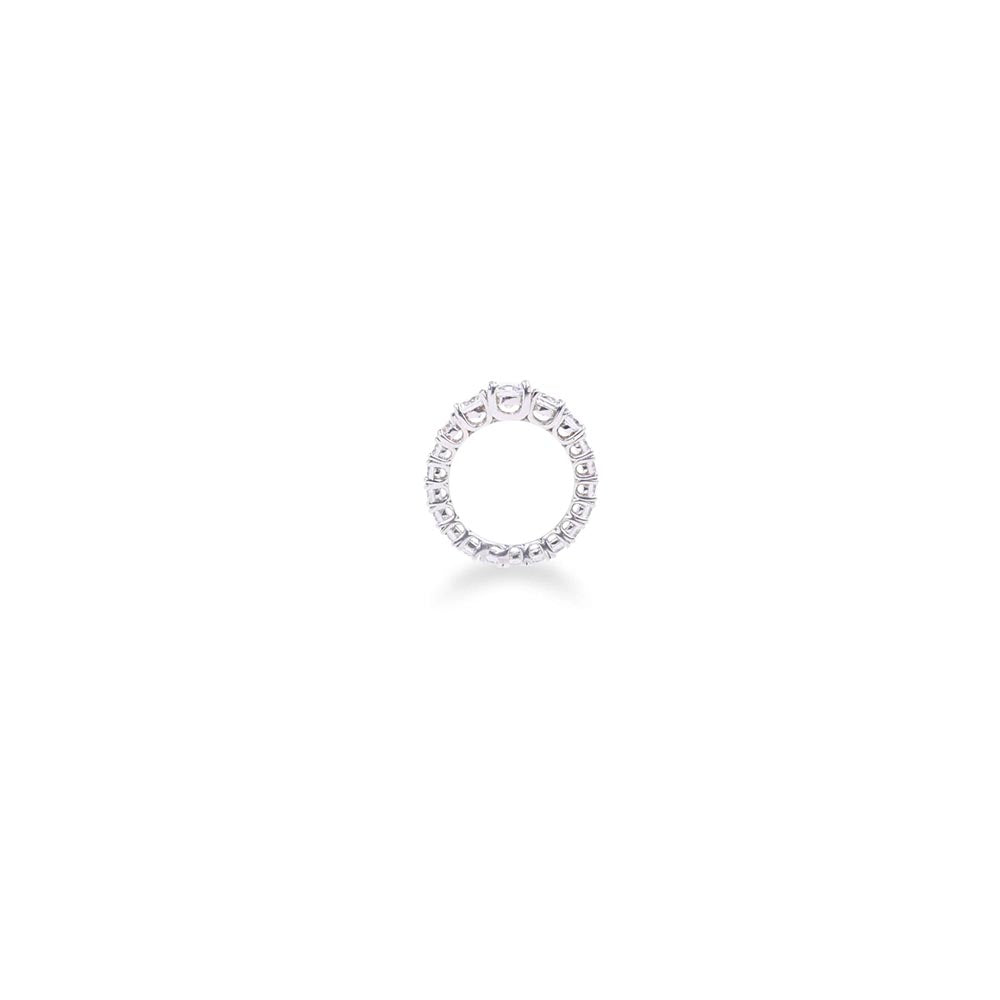 Mon Tresor White Graded Round Solitaire Eternity Band