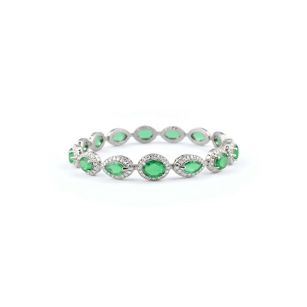 Mon Tresor Green Emerald Envy Tennis Bracelet
