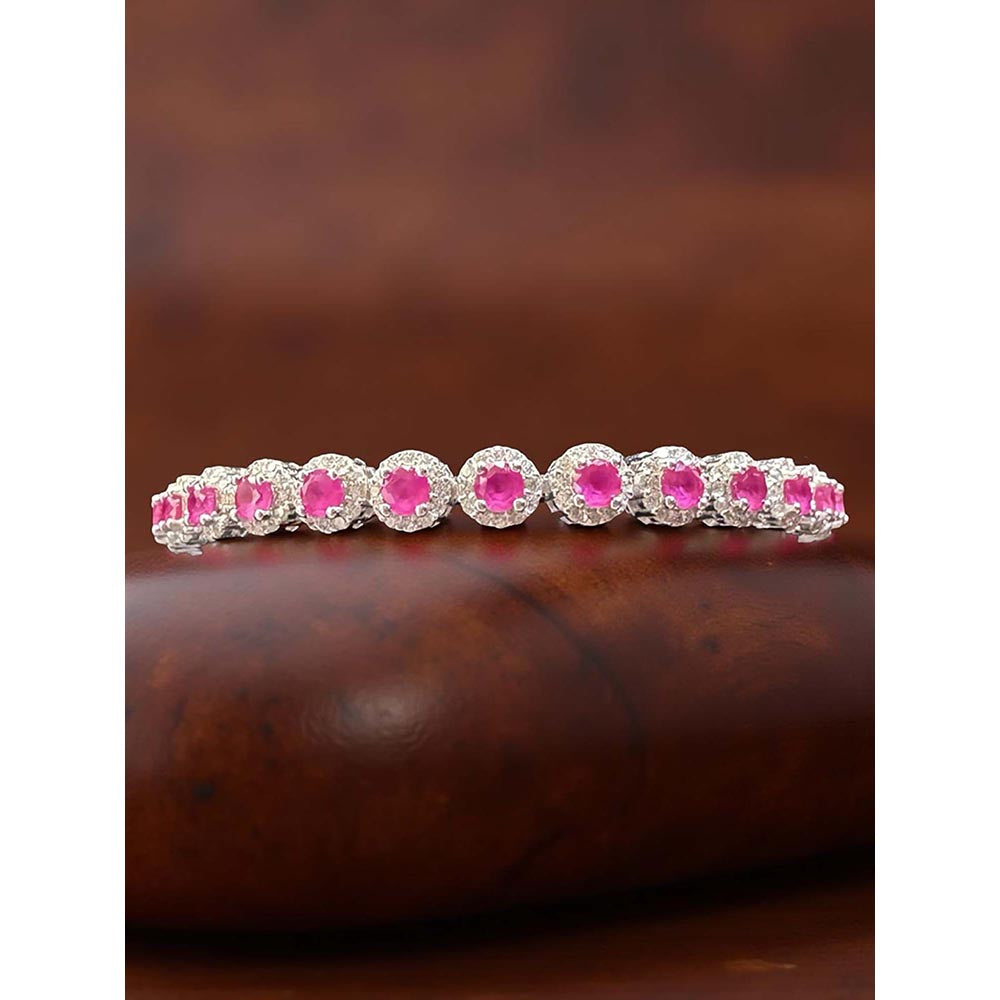 Mon Tresor Round Red With Dia Halo