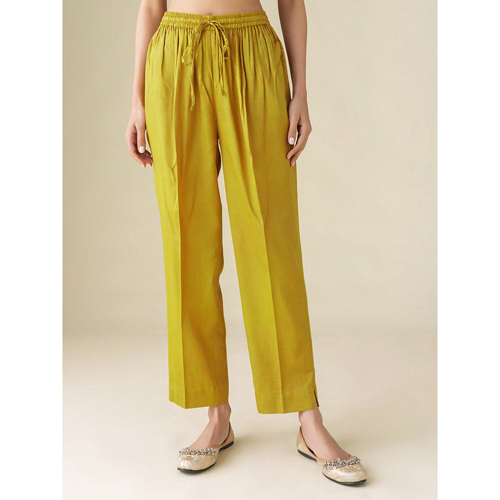 Mustard Silk Pant