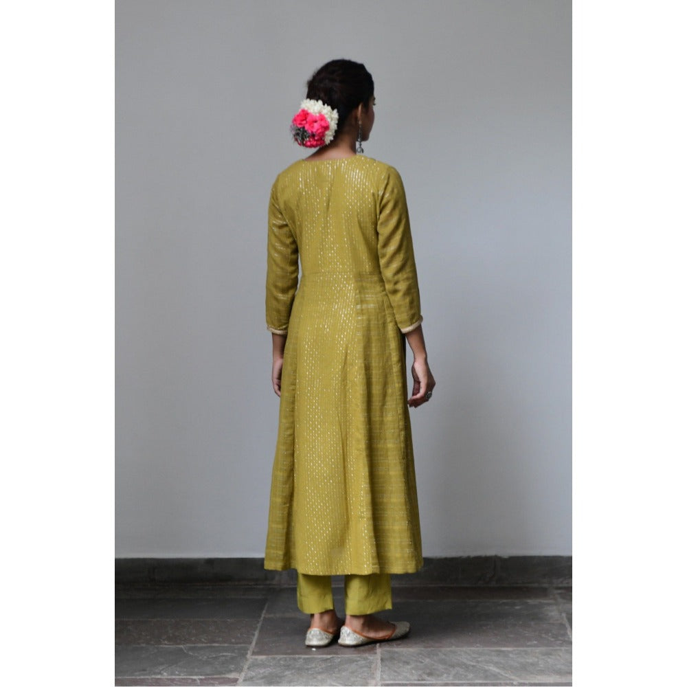 Myaara Olive Lehariya Set (Set of 3)