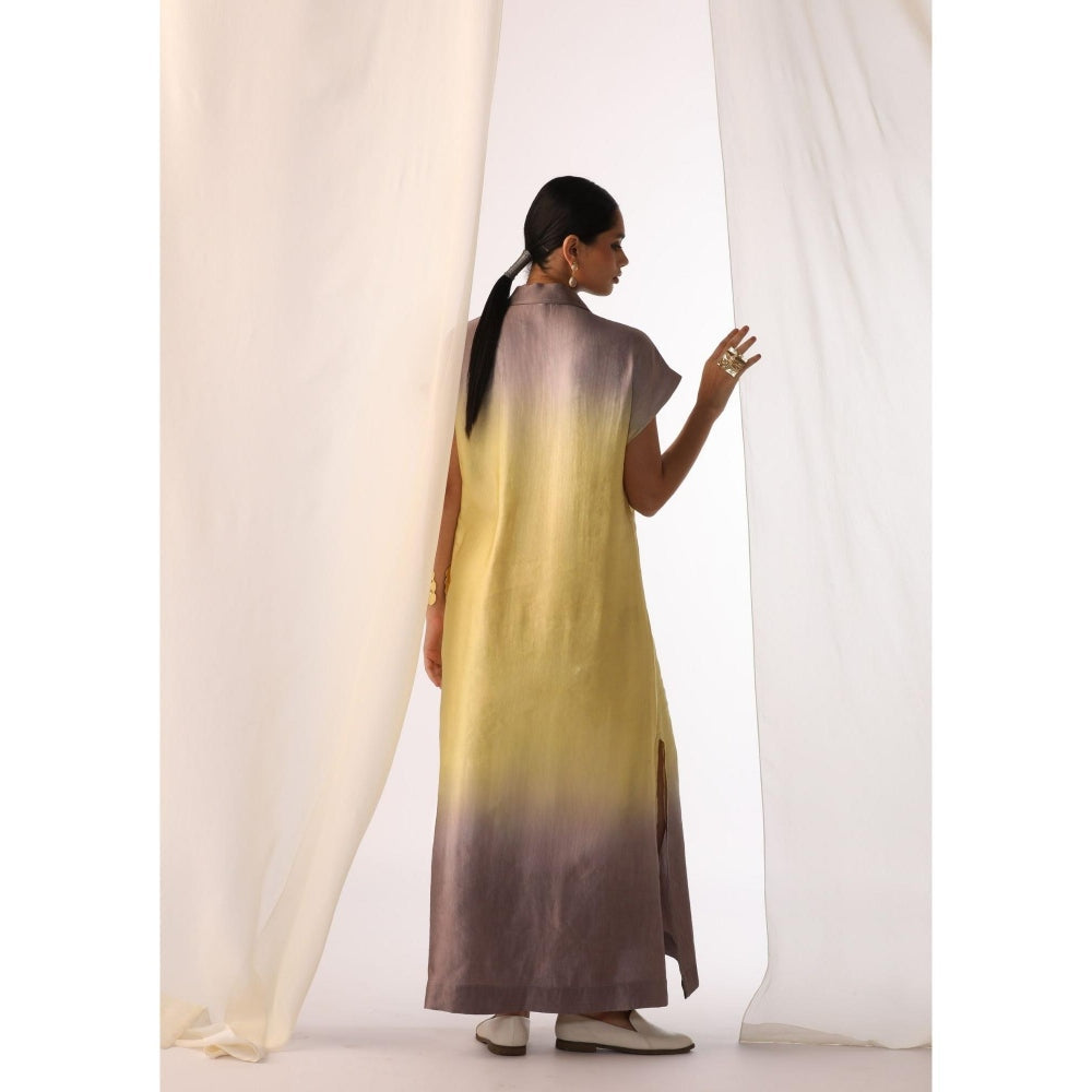 Myoho Ombre Hand Embroidered Maxi Dress