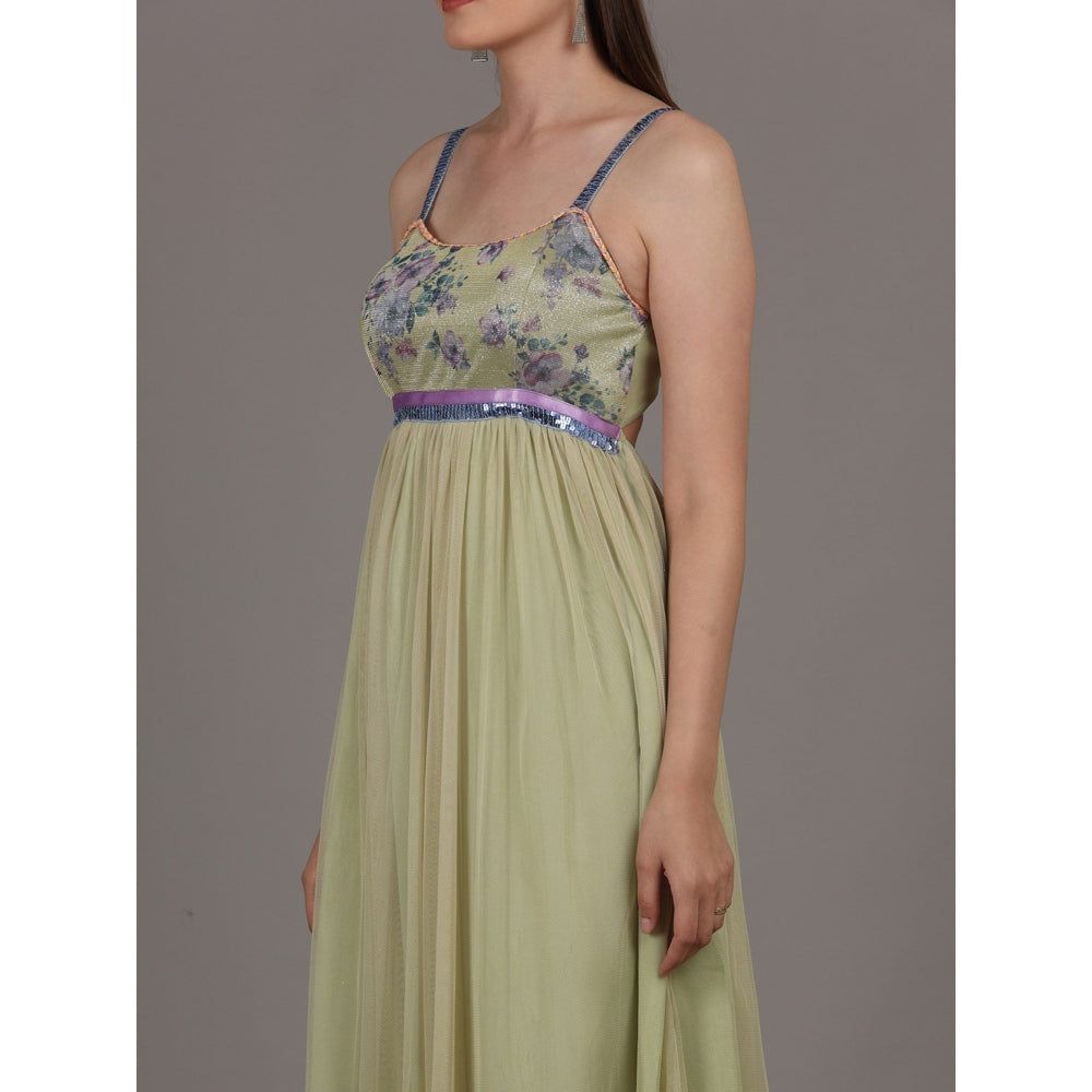 NAMAH BY PARUL MONGIA Pale Mint Green Maxi Dress