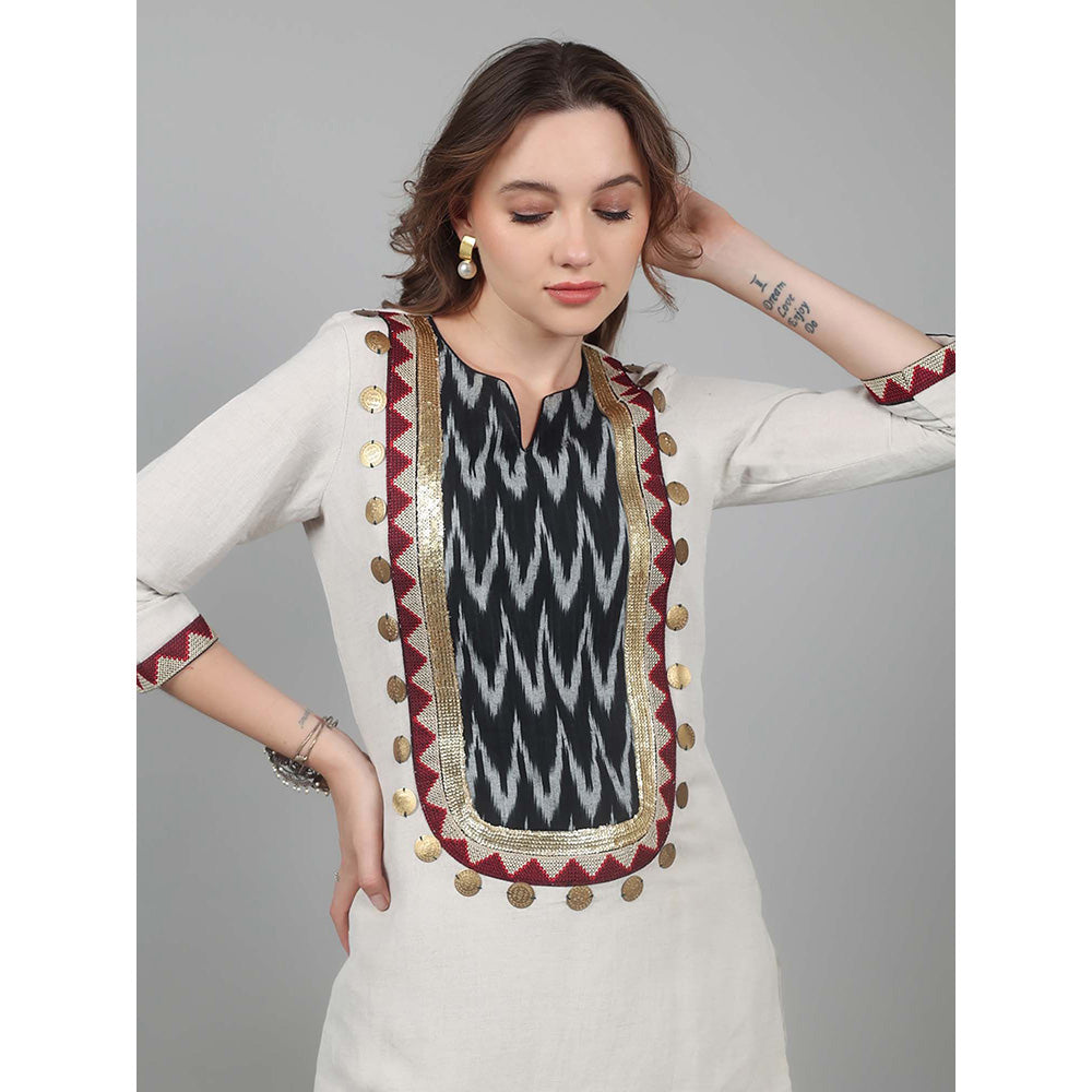 NAMAH BY PARUL MONGIA Almond Sharara with Kurti (Set of 2)