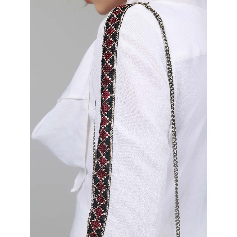 NAMAH BY PARUL MONGIA White Cowl Neck Co-Ord (Set of 2)