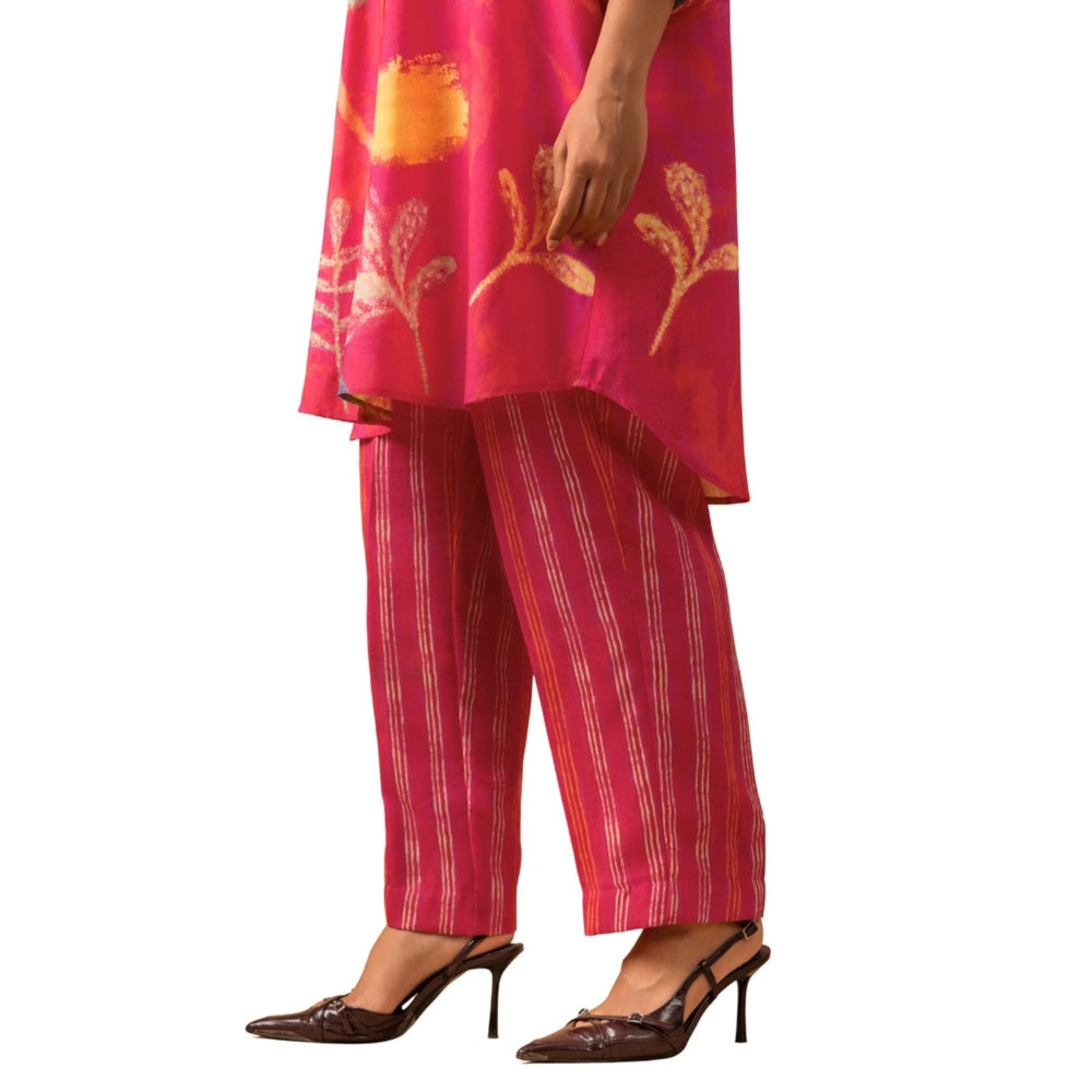 Naseebo Vanilla Blush Muslin Kurta with Pant - Pink
