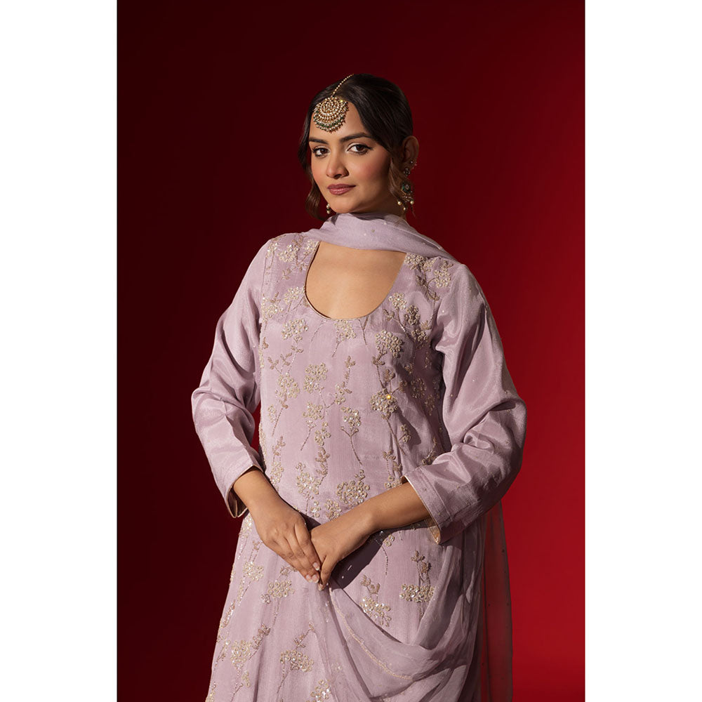 Naseebo Midnight Glamour Embroidered Kurta with Pant & Dupatta