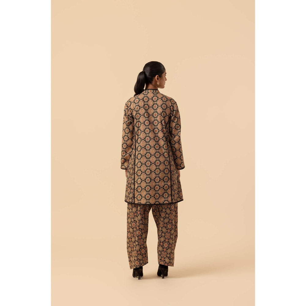 Naseebo Heritage Wheel Ajrakh Printed Farshi Coord Set