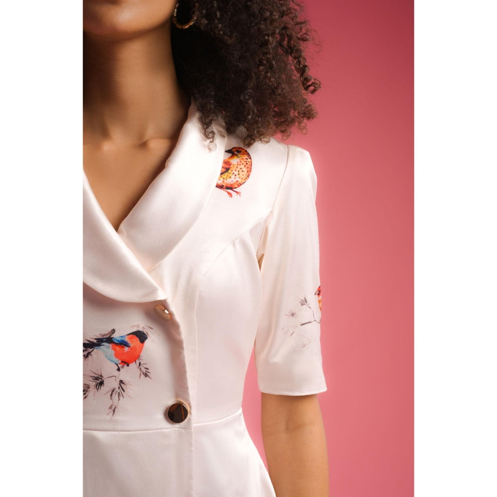 Natalia Livingston Off White Aurora Ida Dress