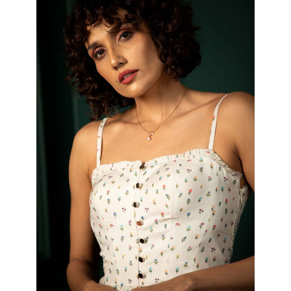 Natalia Livingston Dahlia Botanic Midi Dress