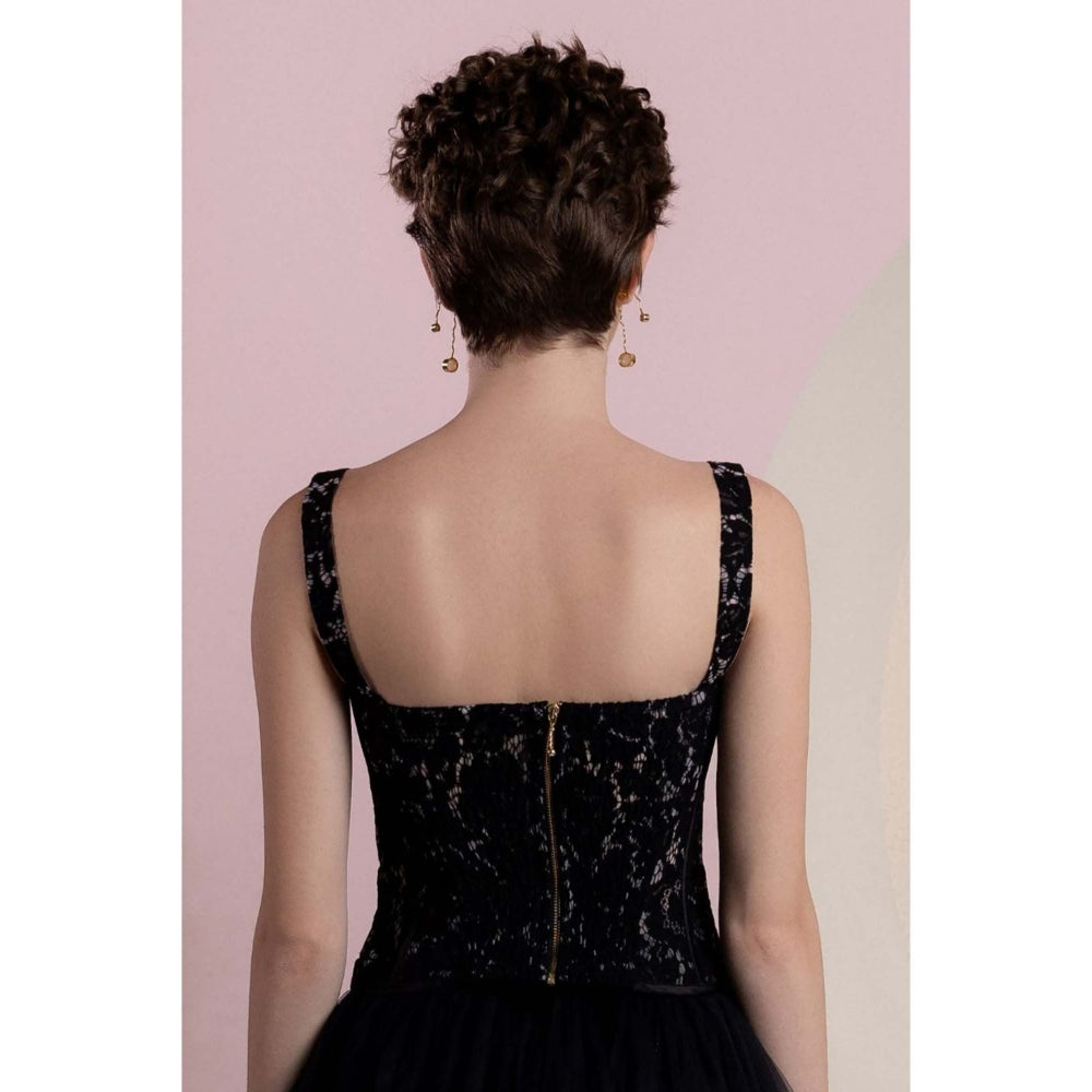 Natalia Livingston Charolette Black Corset Top