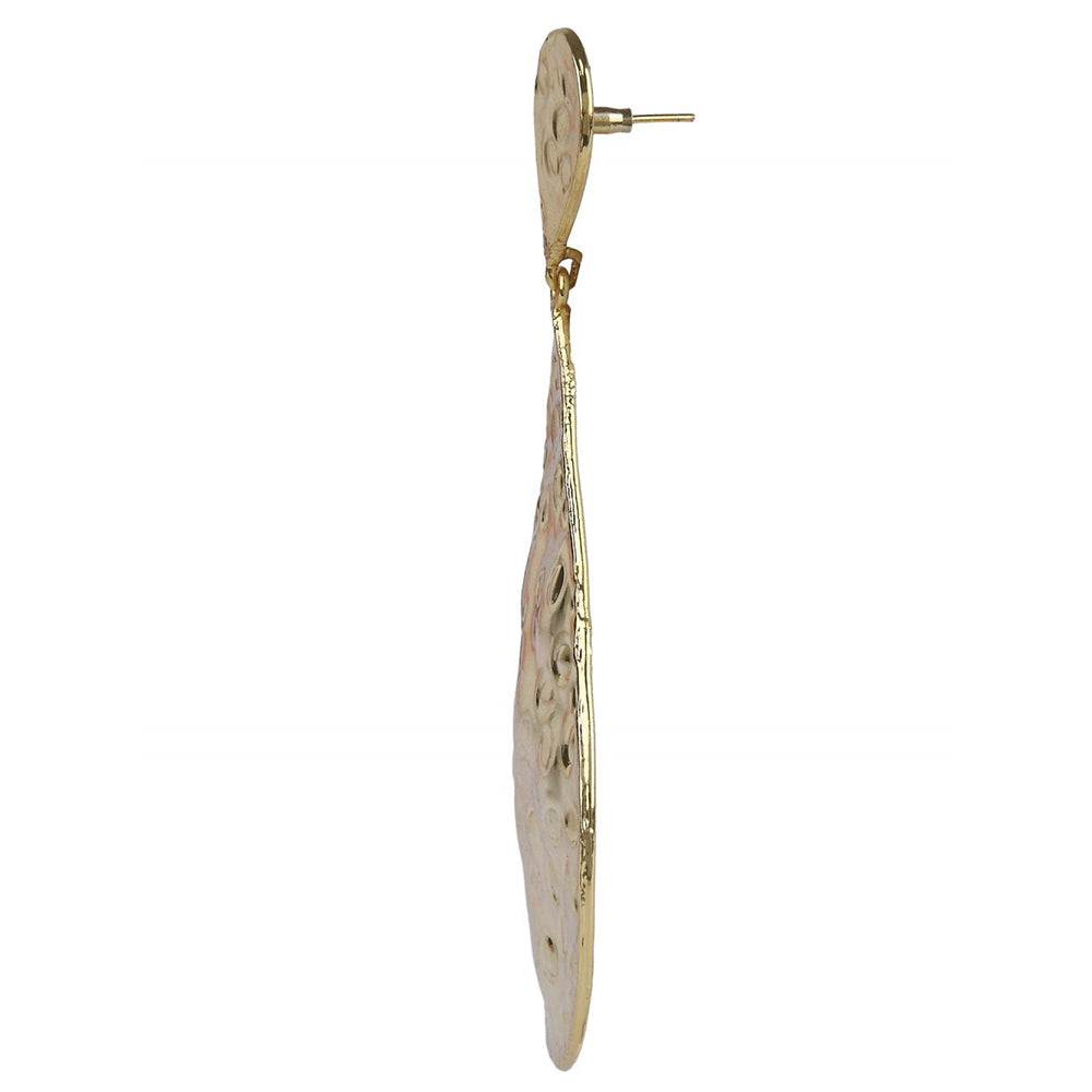 Valliyan Beaten Metal Tear Drop Earrings