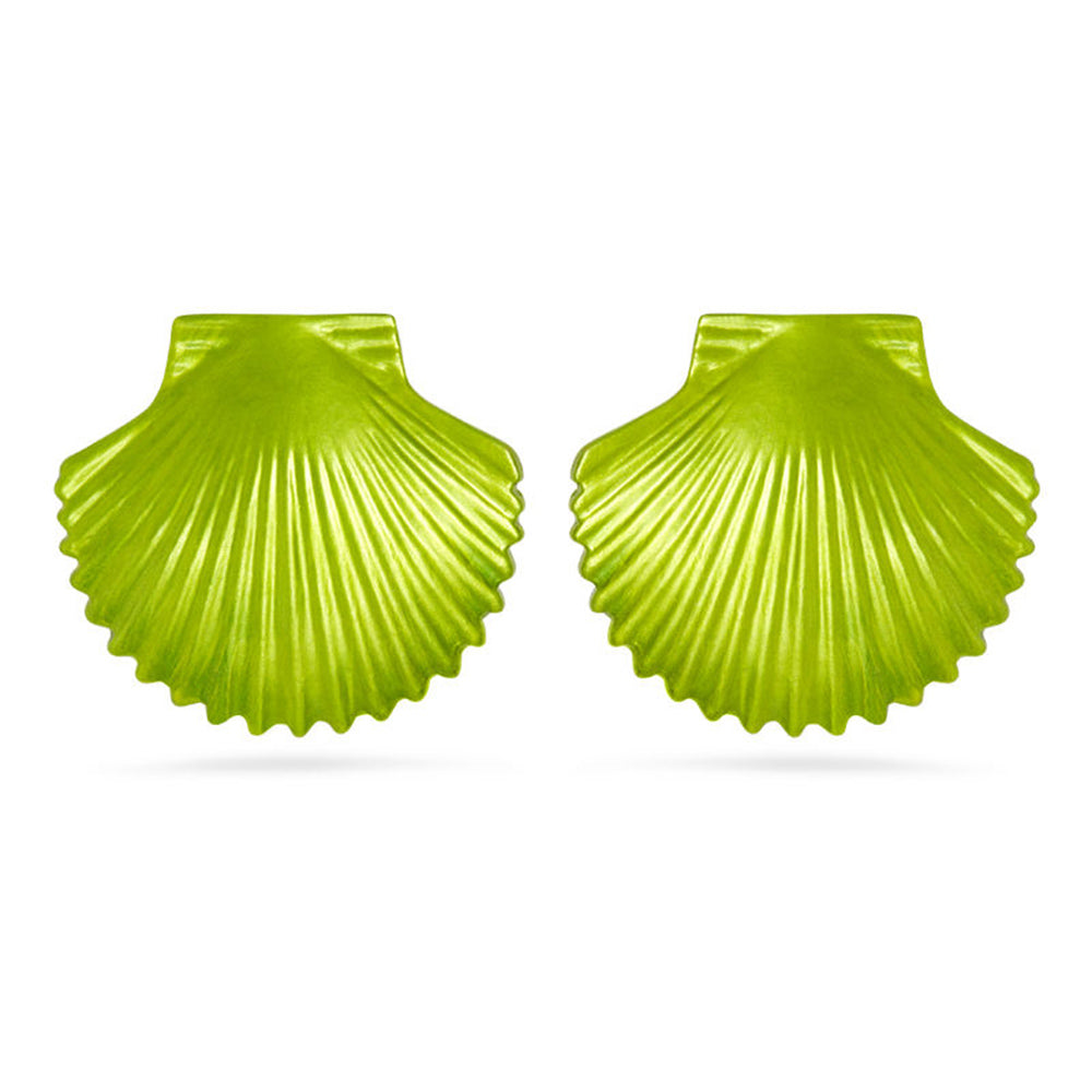 Valliyan Lime Reen Tops Shell Earring