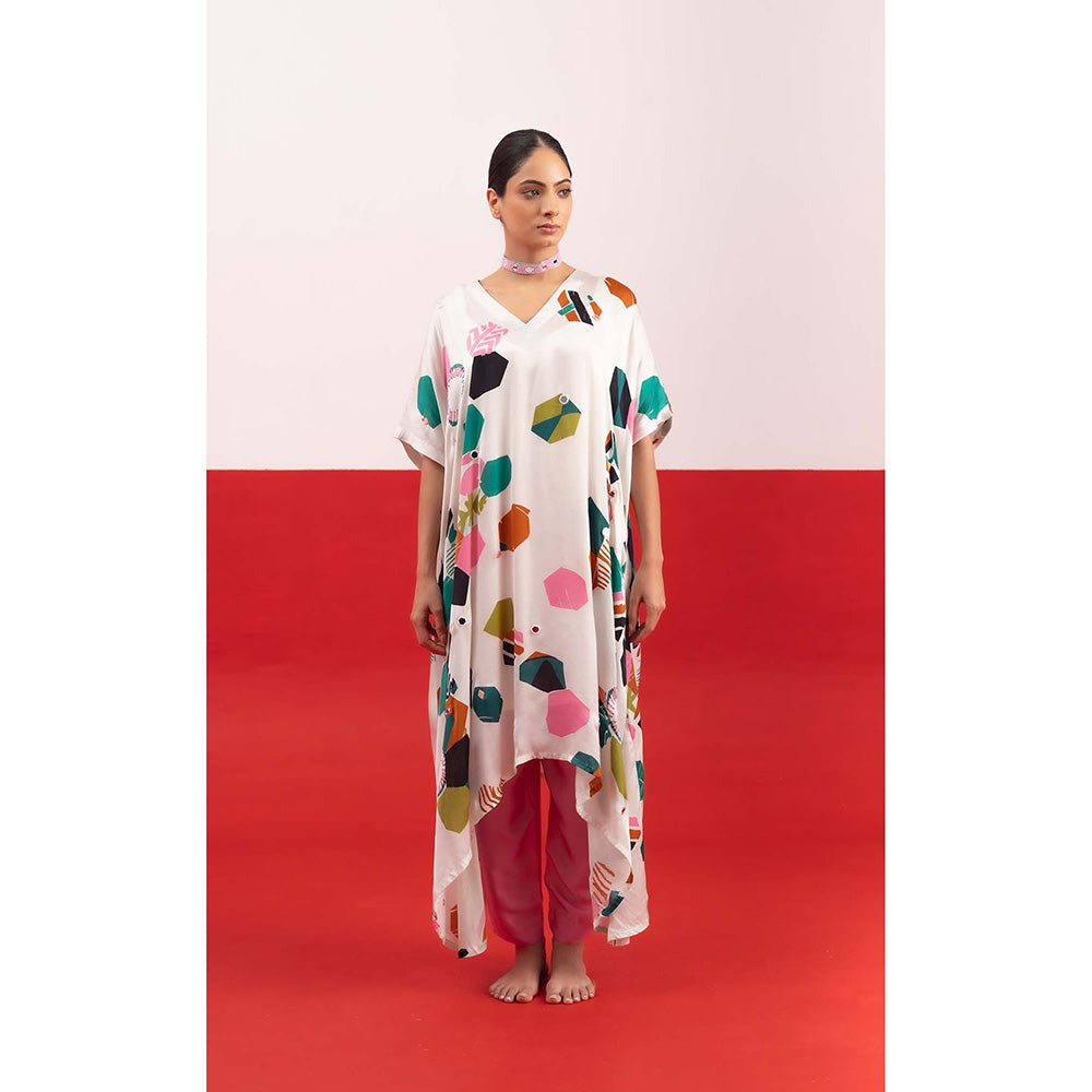 NEHER Mosa White Kaftan with Pant