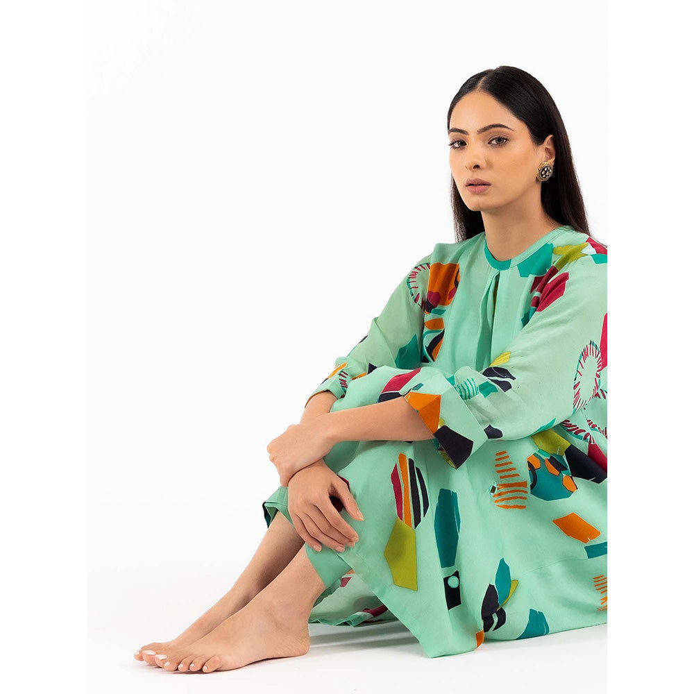 NEHER Mosa Green Kurta with Pant