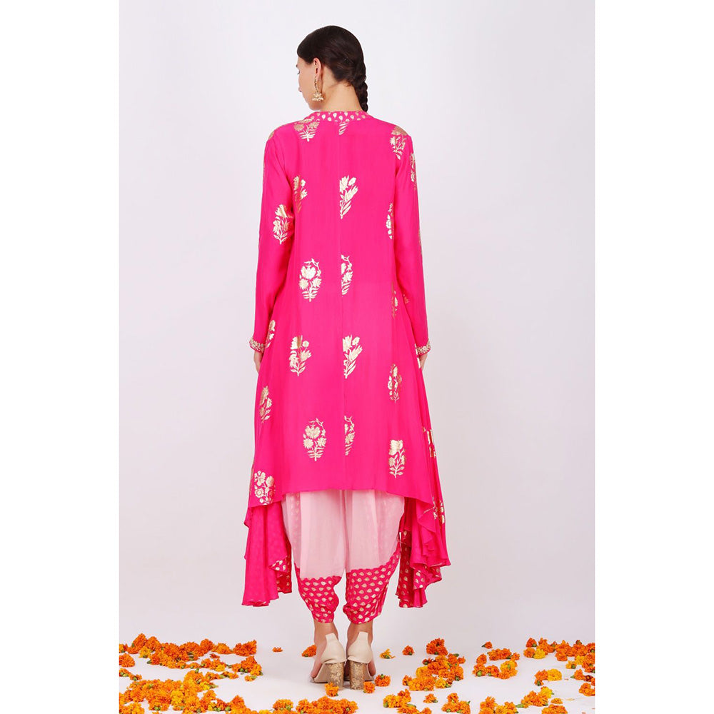 Nikasha Rani Pink Kurta With Soft Churidar - Set of 2