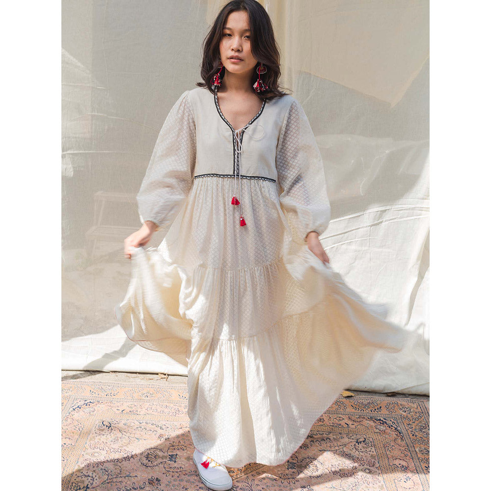 Nikasha Bulbul Emb Yoke Maxi Dress