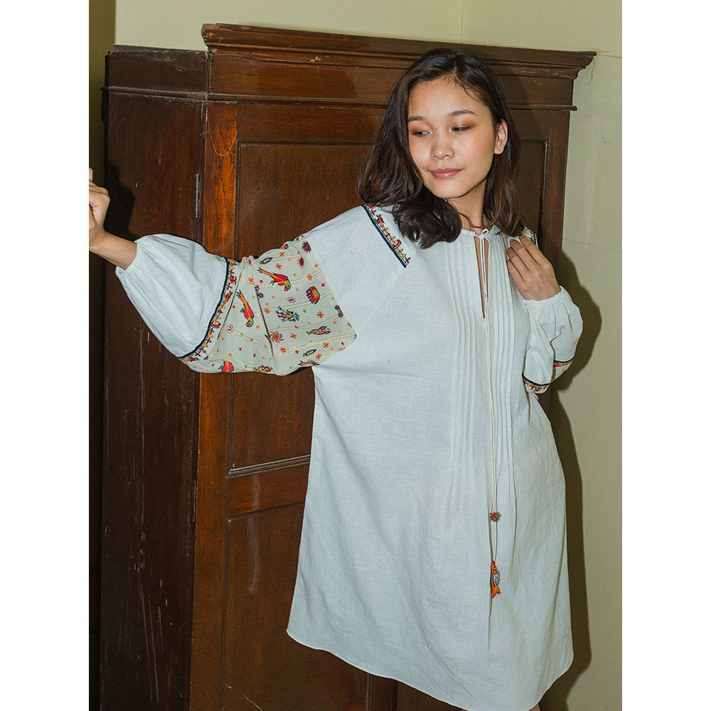 Nikasha Bulbul Tunic With Embroidered Sleeve