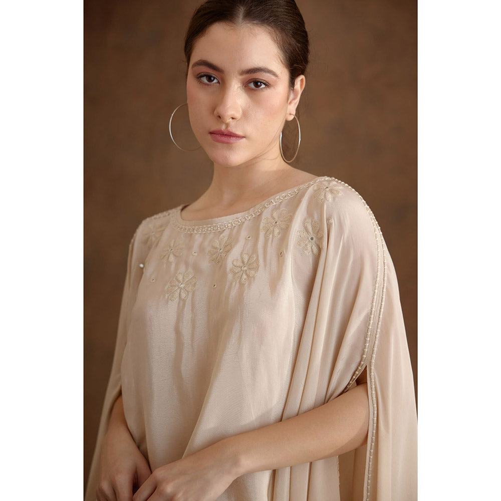 Nikasha Cream Hand Embroidered Kaftan (Set of 2)
