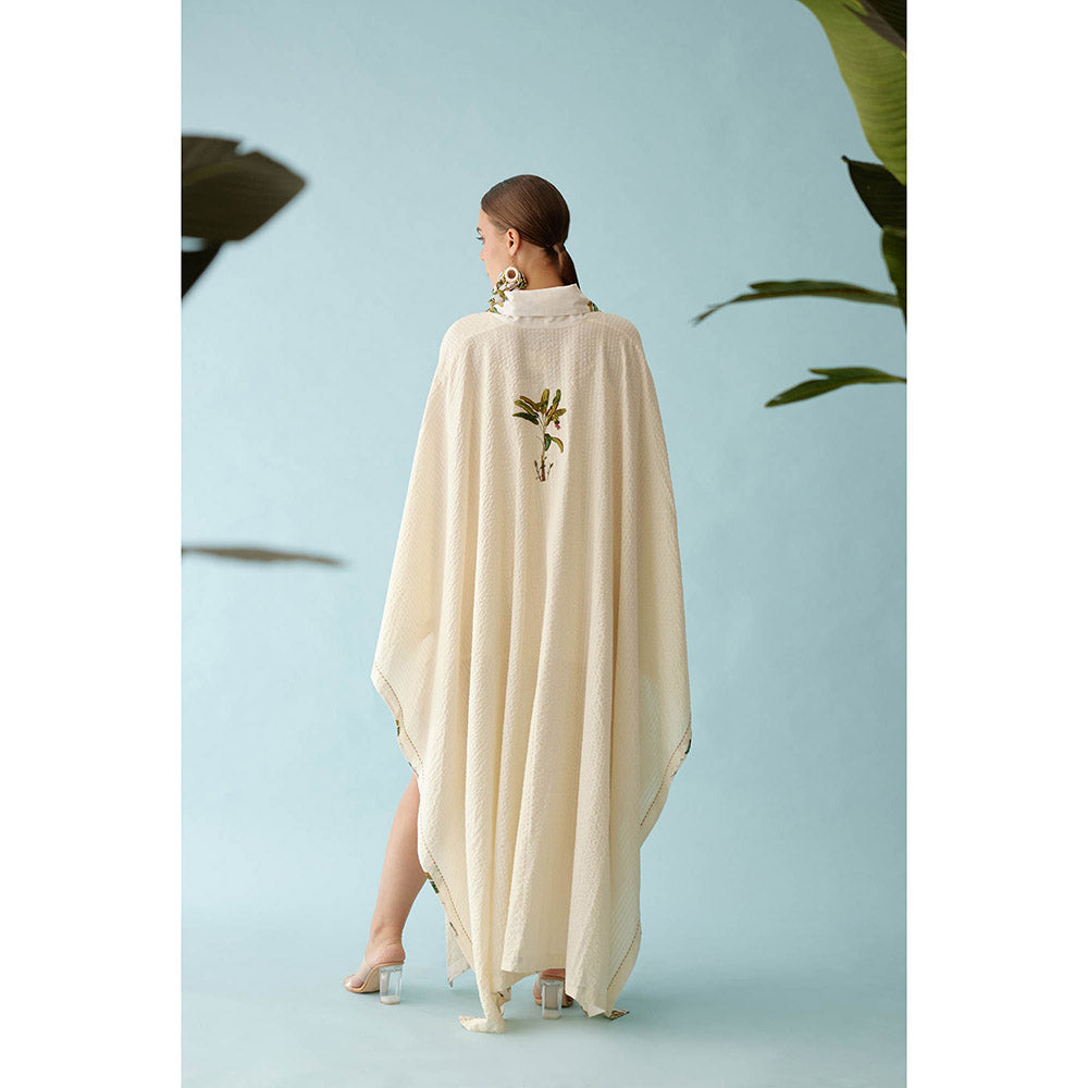 Nikasha Cream Kimono Sleeves Overlay