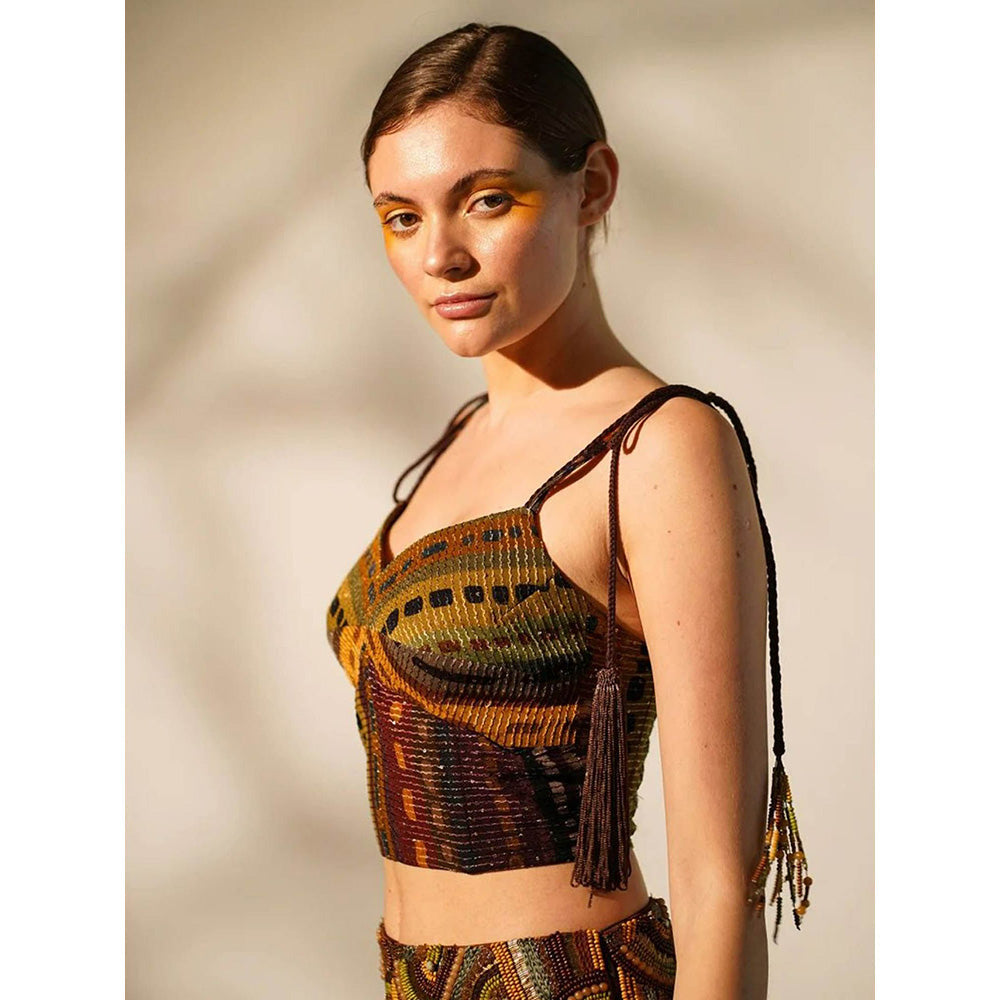 Nikita Mhaisalkar Multicolour Print Crop Top