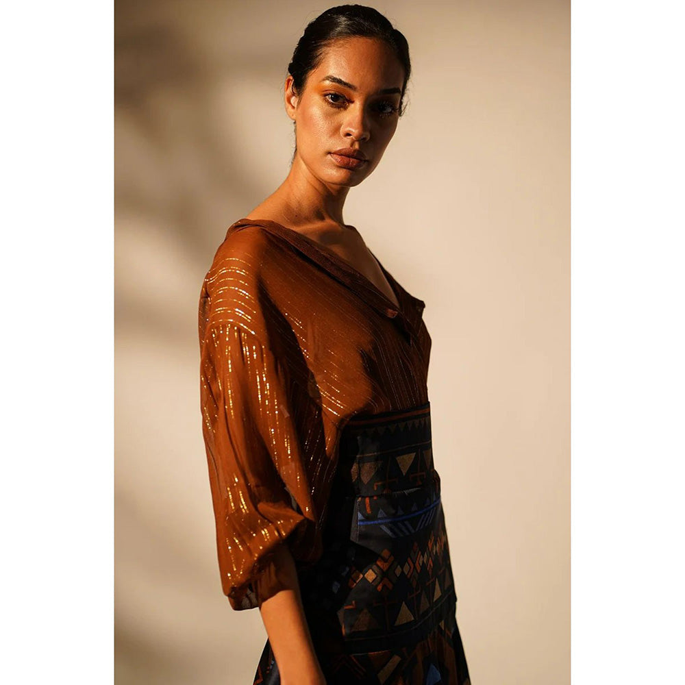 Nikita Mhaisalkar Rust Shirt