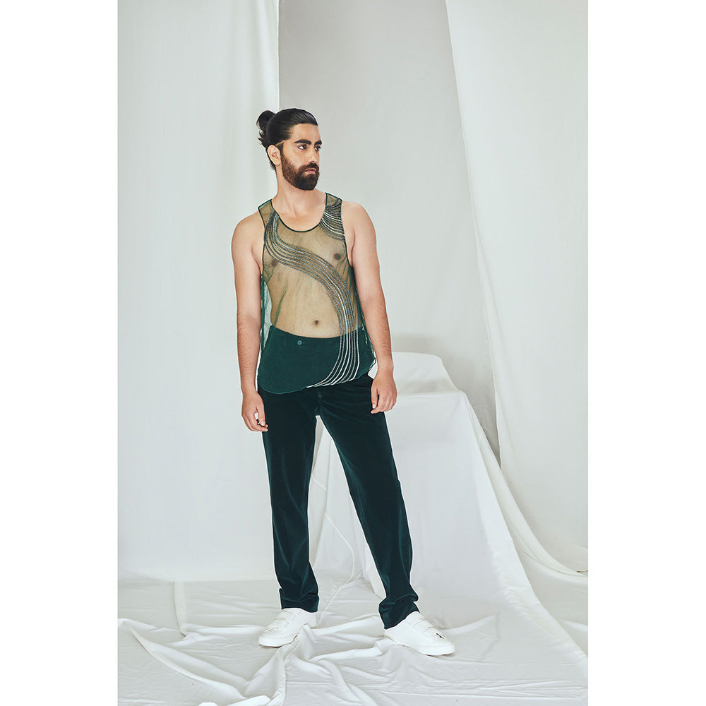 Nirmooha Emerald Velvet Pant