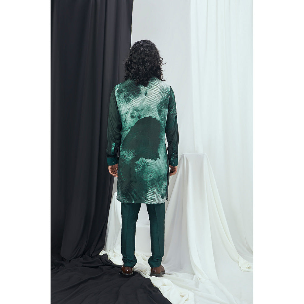 Nirmooha Emerald Blotch Printed Kurta with Pant (Set of 2)