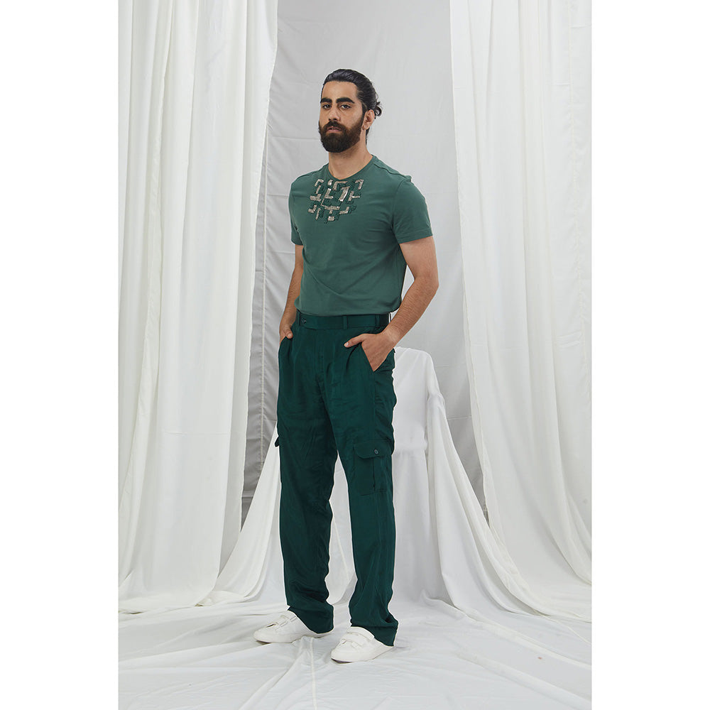 Nirmooha Emerald Embroidered T-Shirt
