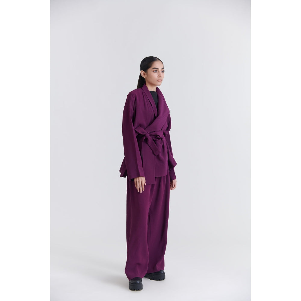 No Grey Area Purple Robe Jacket