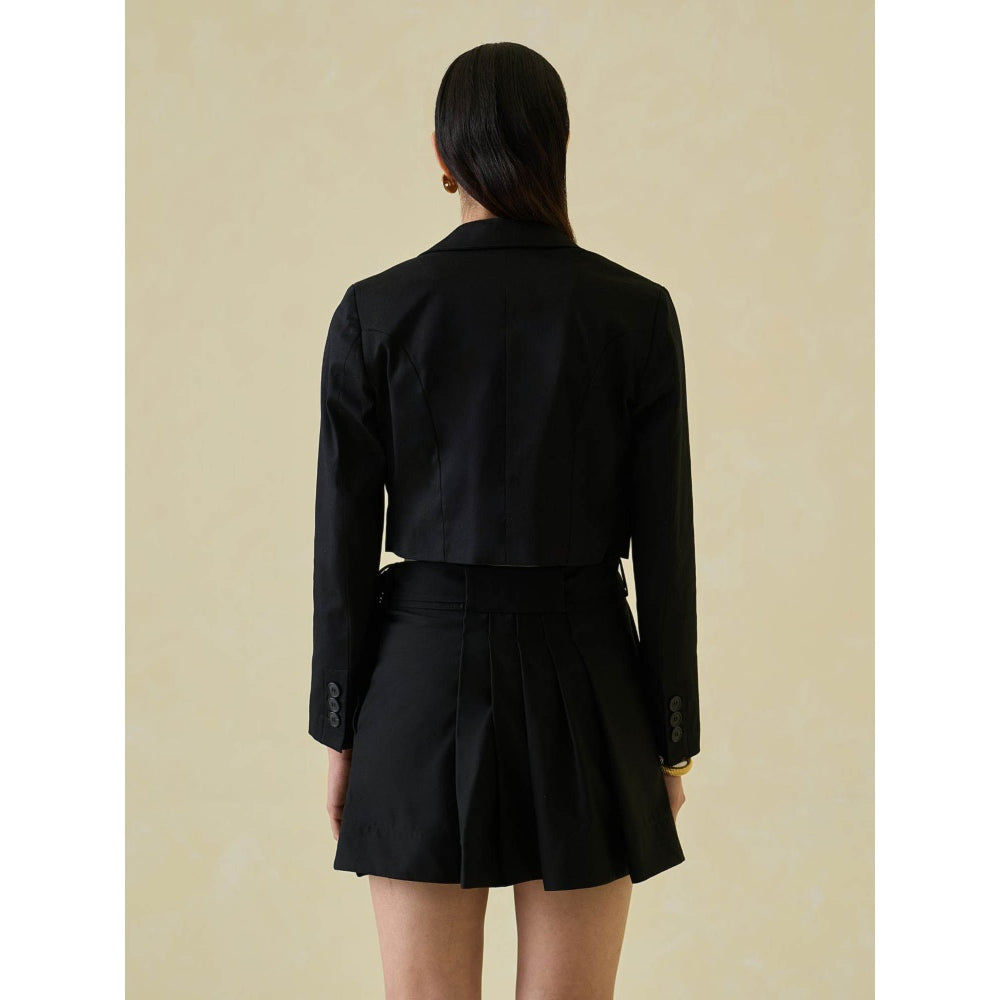 No Grey Area Twill Cropped Blazer