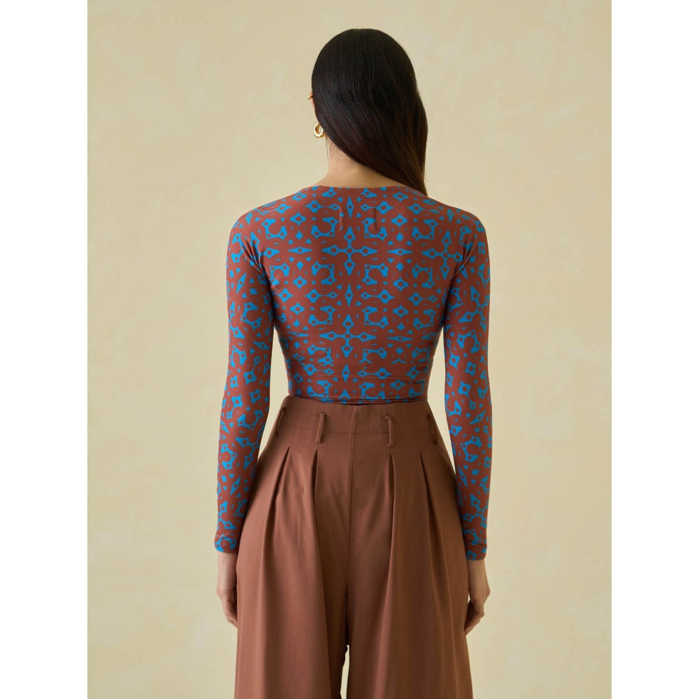 No Grey Area Brown Kolam Bodysuit