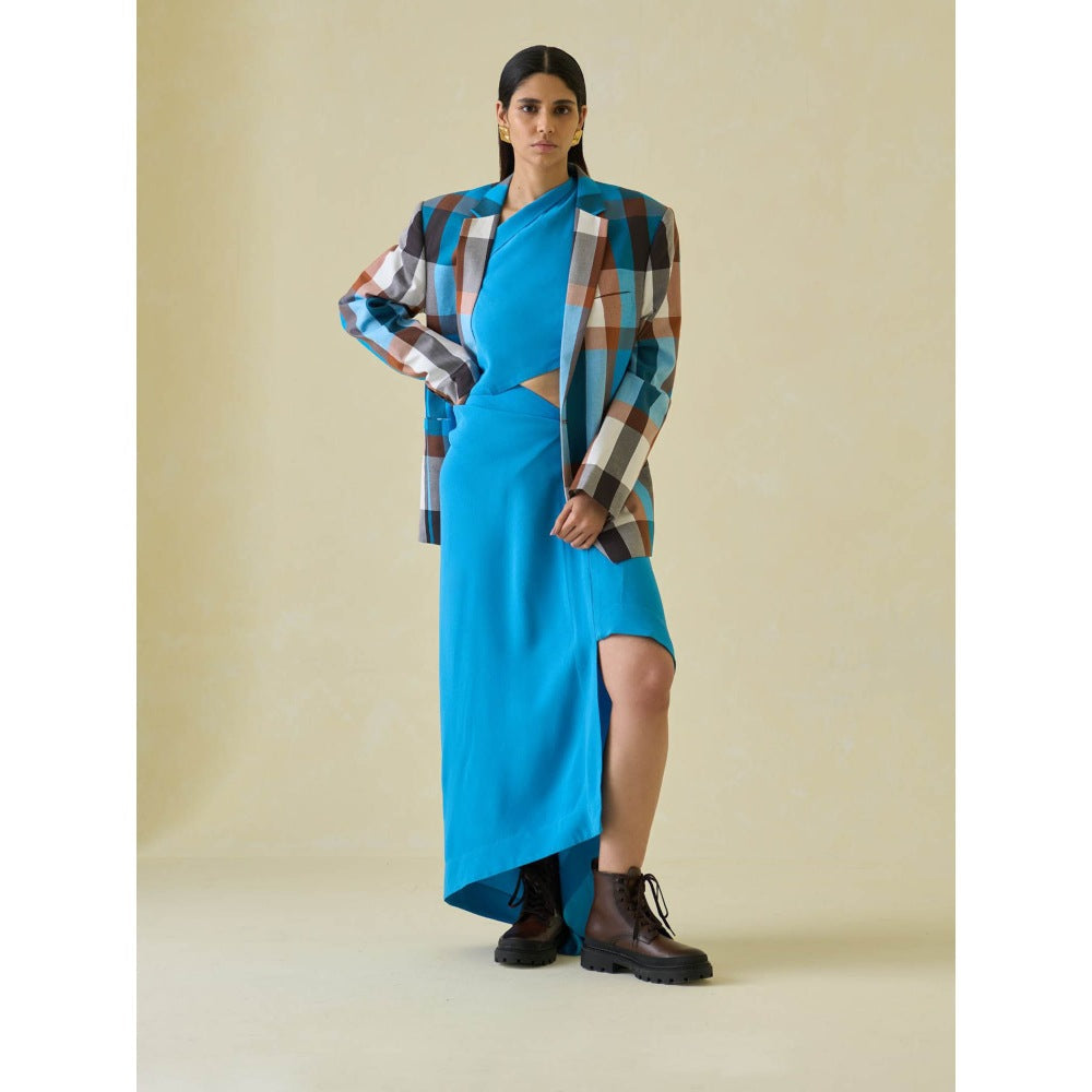 No Grey Area Multi-Color Madras Blazer