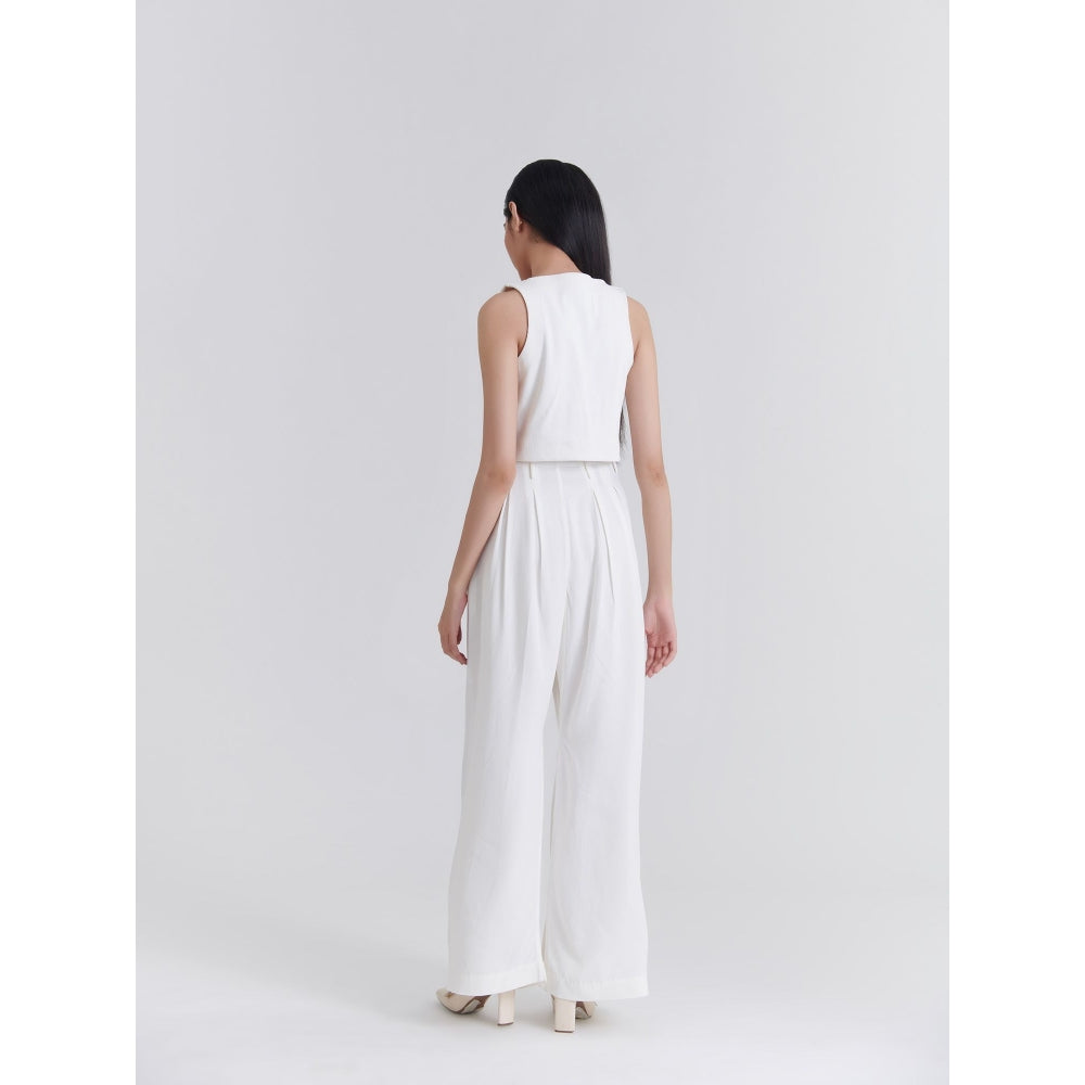 No Grey Area White Crop Top