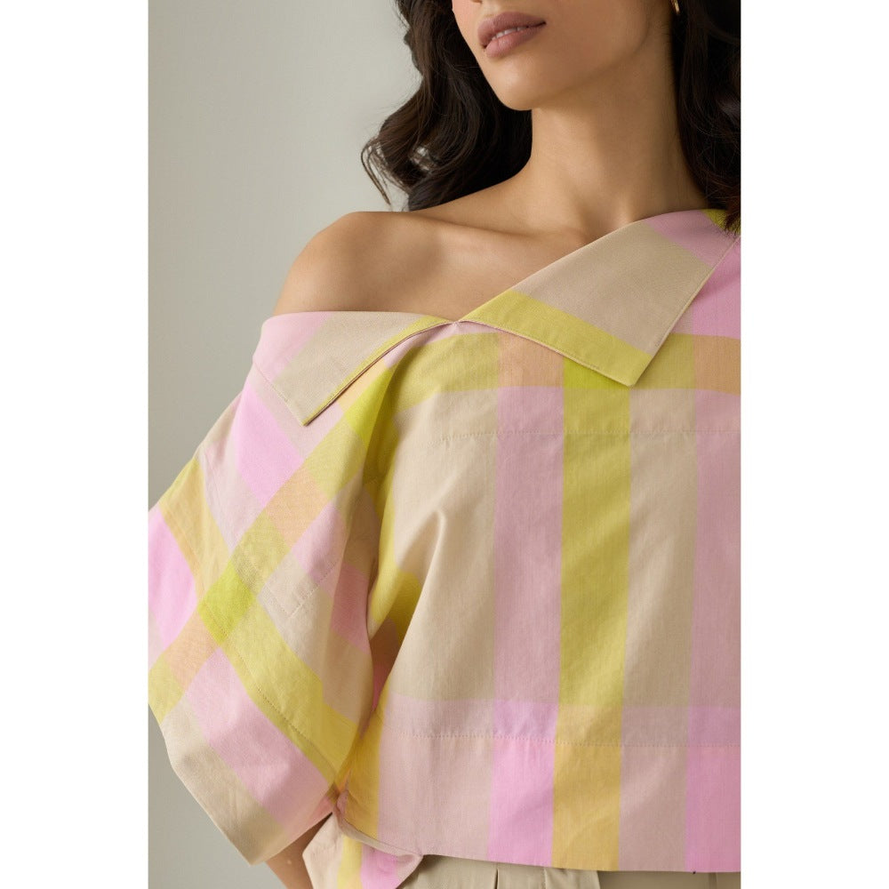 No Grey Area Multi-Colour Madras Top