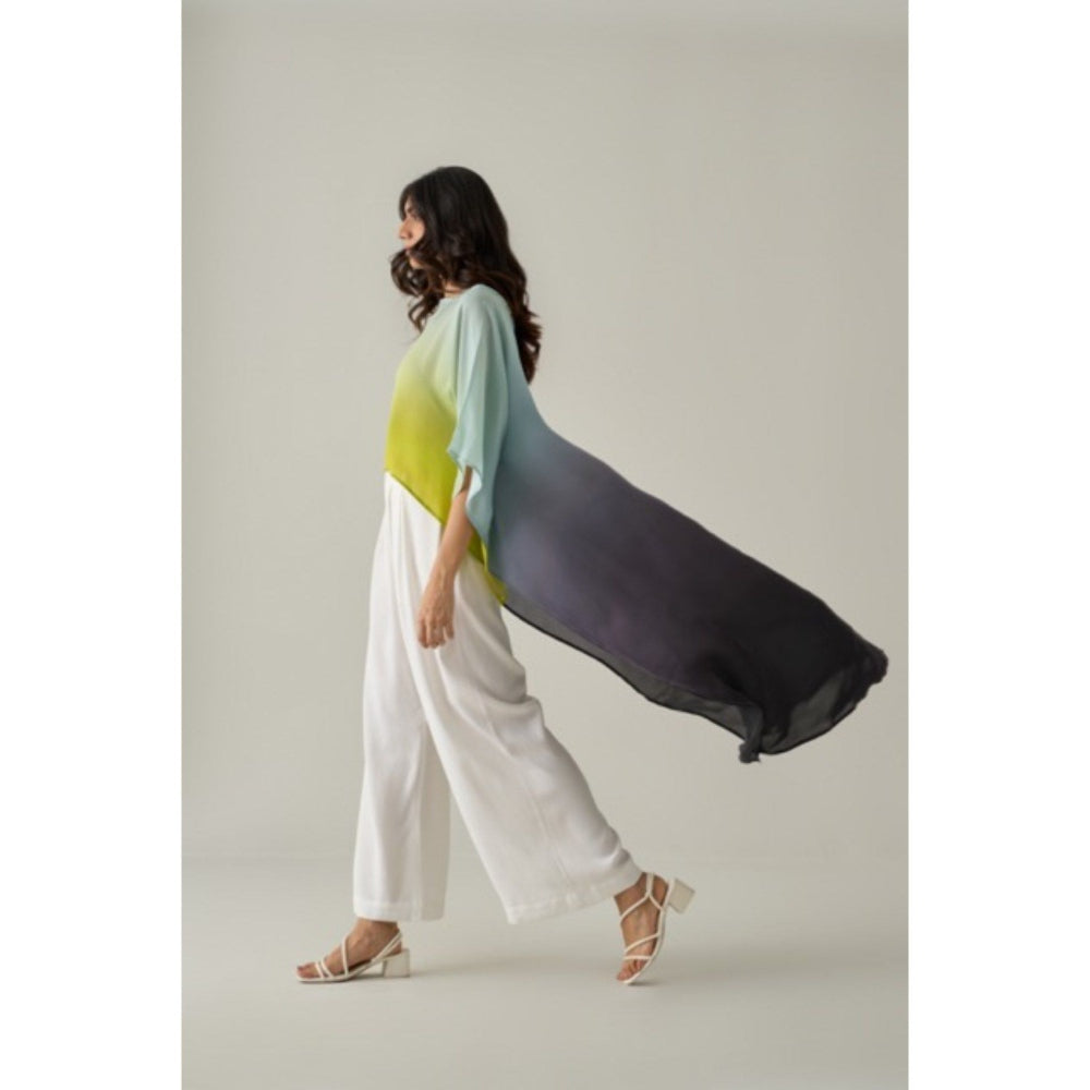No Grey Area Multi-Colour Ombre High Low Kaftan Top