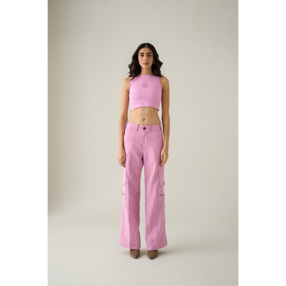 No Grey Area Pink Kolam Cropped Tank Top