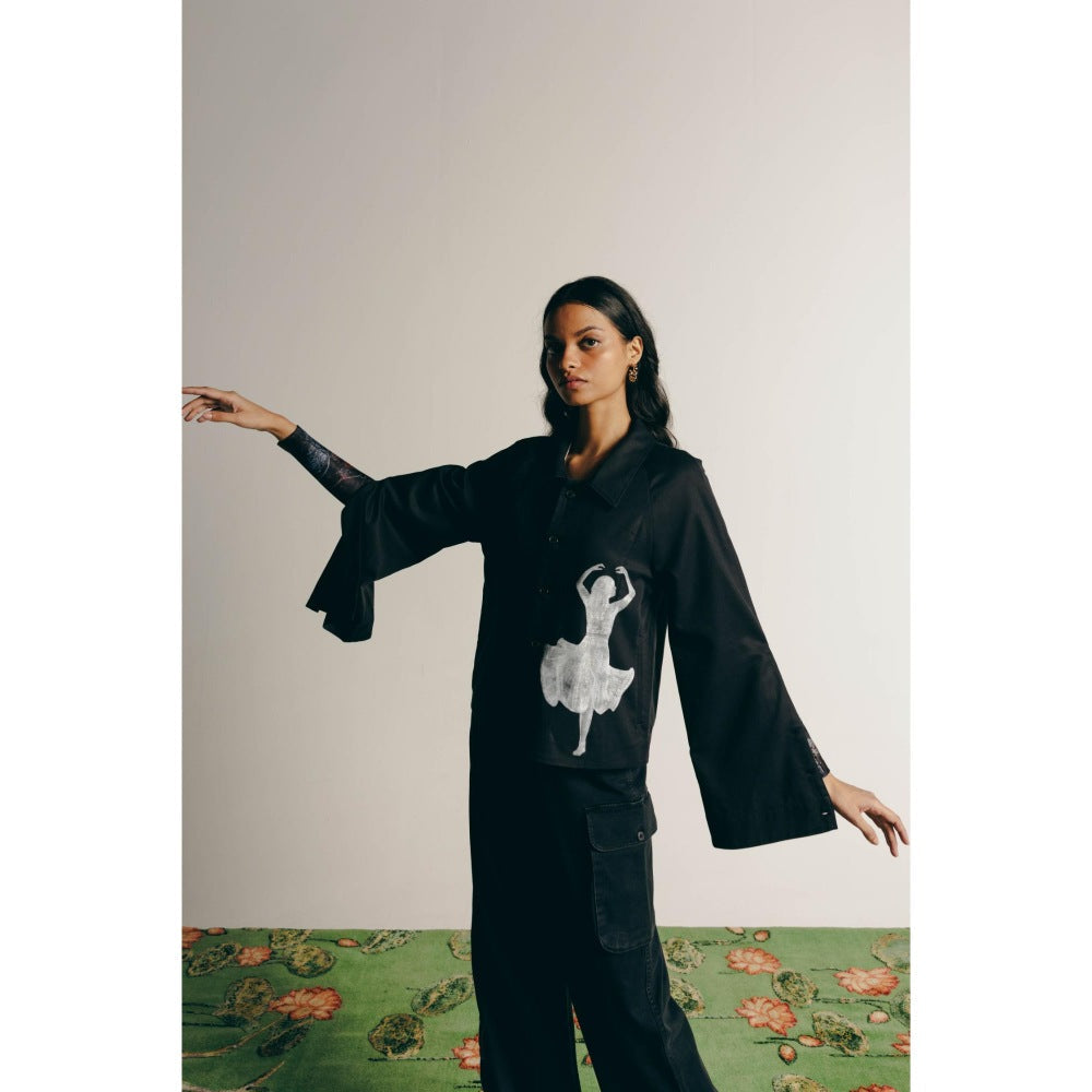 No Grey Area Surrealist Dancing Shacket