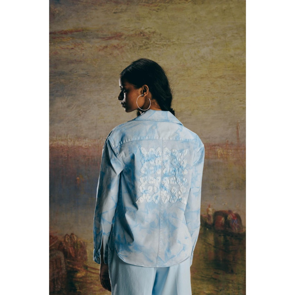 No Grey Area Overdyed Marble Washed Shirt